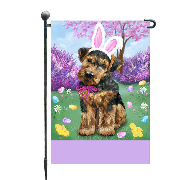 Personalized Easter Holiday Airedale Dog Custom Garden Flags GFLG-DOTD-A58702