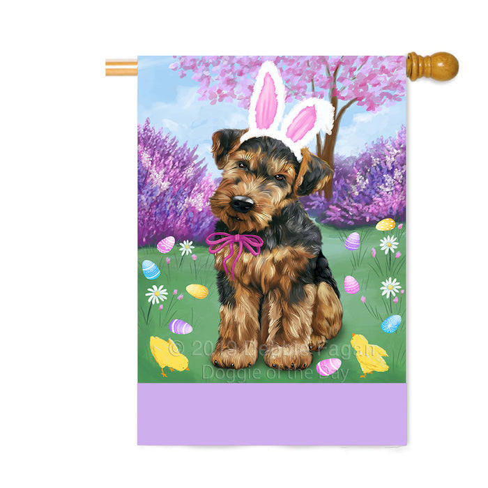 Personalized Easter Holiday Airedale Dog Custom House Flag FLG-DOTD-A58758