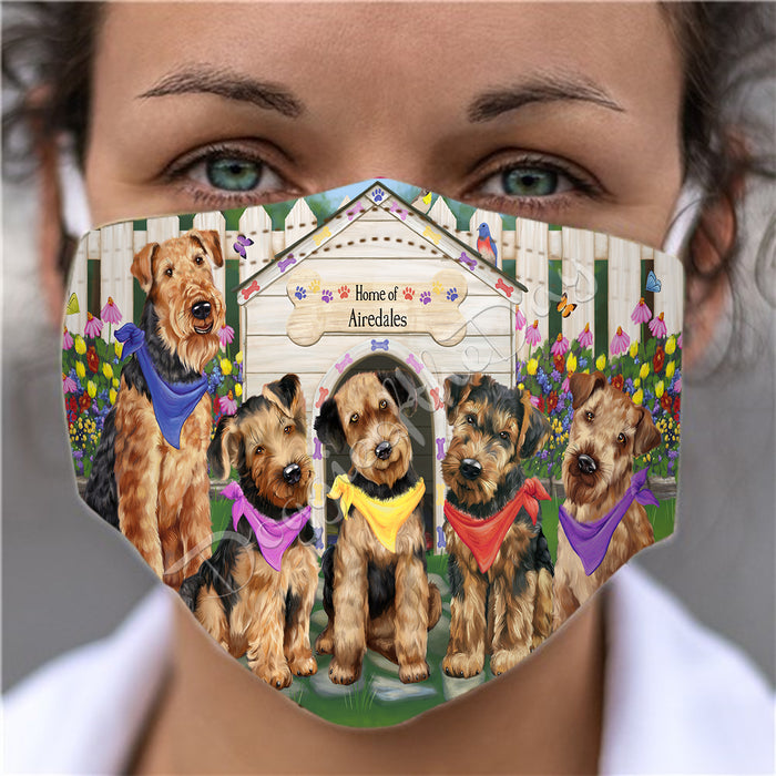 Spring Dog House Airedale Dogs Face Mask FM48757
