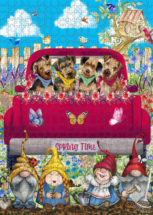 Airedale Terrier Jigsaw Puzzle for Adult, Interlocking Puzzles Games, Personalized, Explore a Variety of Designs, Custom, Dog Gift for Pet Lovers