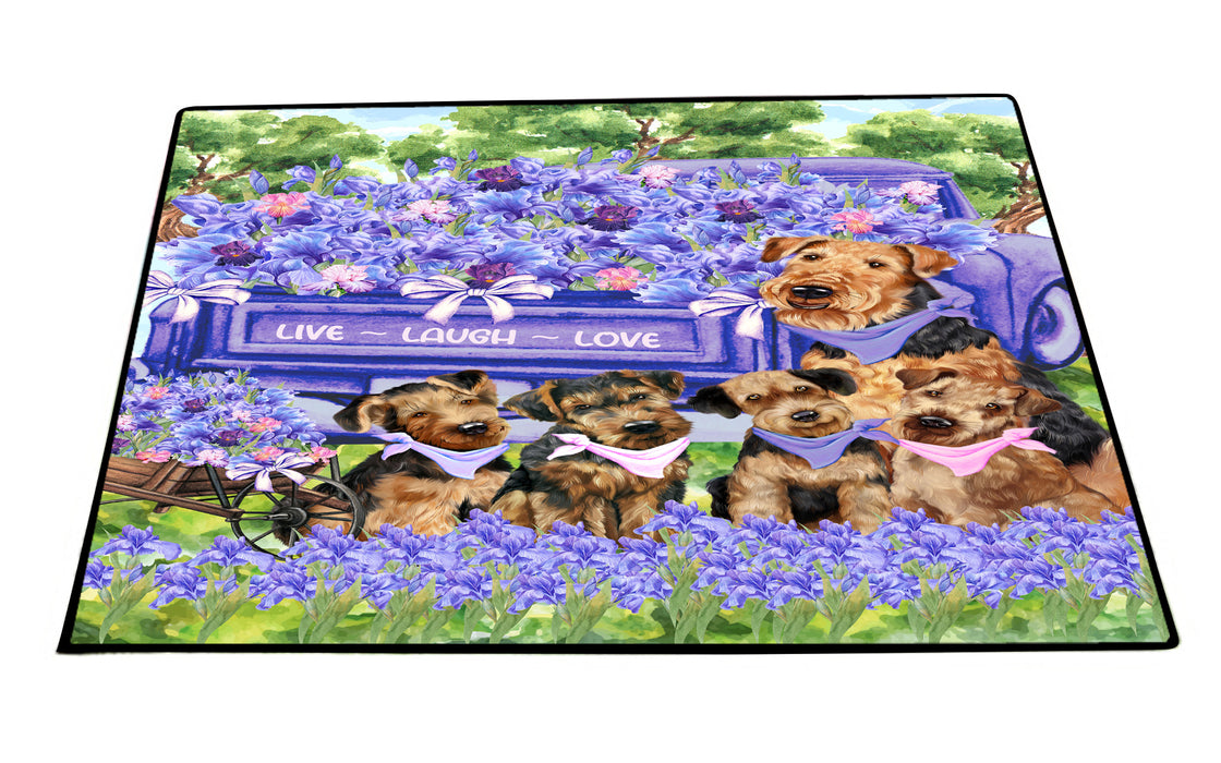 Airedale Terrier Floor Mat, Explore a Variety of Custom Designs, Personalized, Non-Slip Door Mats for Indoor and Outdoor Entrance, Pet Gift for Dog Lovers