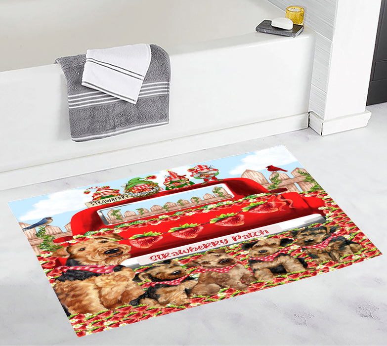 Airedale Terrier Personalized Bath Mat, Explore a Variety of Custom Designs, Anti-Slip Bathroom Rug Mats, Pet and Dog Lovers Gift