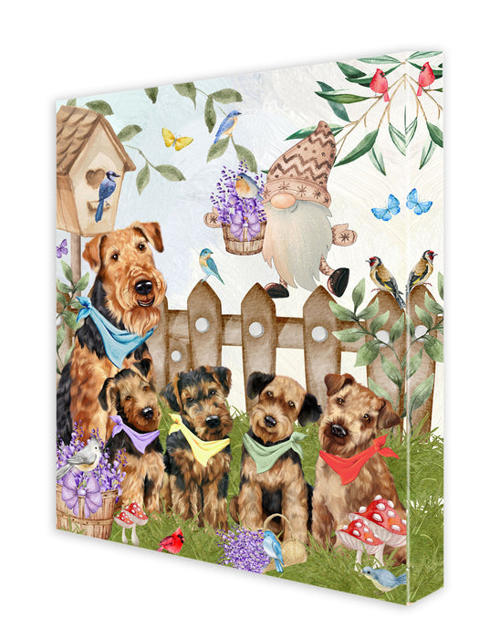 Airedale Terrier Dogs Wall Art Canvas, Explore a Variety of Designs, Custom Digital Painting, Personalized, Ready to Hang Room Decor, Pet Gift for Cat Lovers