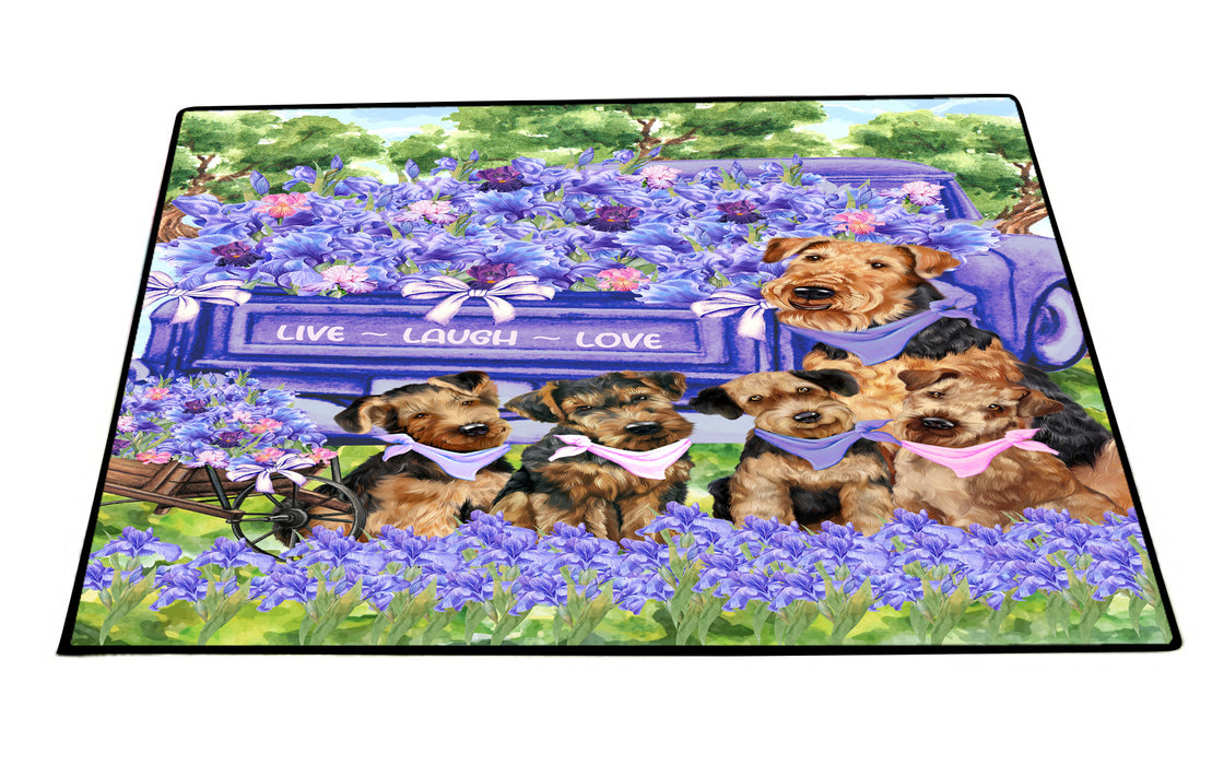Airedale Terrier Floor Mats: Explore a Variety of Designs, Personalized, Custom, Halloween Anti-Slip Doormat for Indoor and Outdoor, Dog Gift for Pet Lovers