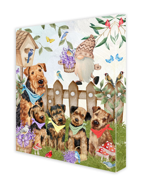 Airedale Terrier Dogs Canvas: Explore a Variety of Personalized Designs, Custom, Digital Art Wall Painting, Ready to Hang Room Decor, Gift for Pet Lovers