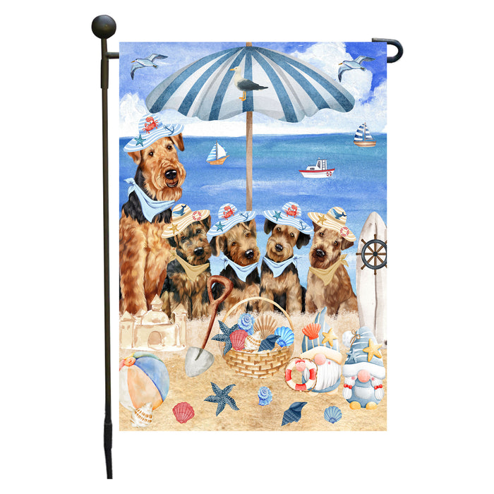 Airedale Terrier Dogs Garden Flag, Double-Sided Outdoor Yard Garden Decoration, Explore a Variety of Designs, Custom, Weather Resistant, Personalized, Flags for Dog and Pet Lovers