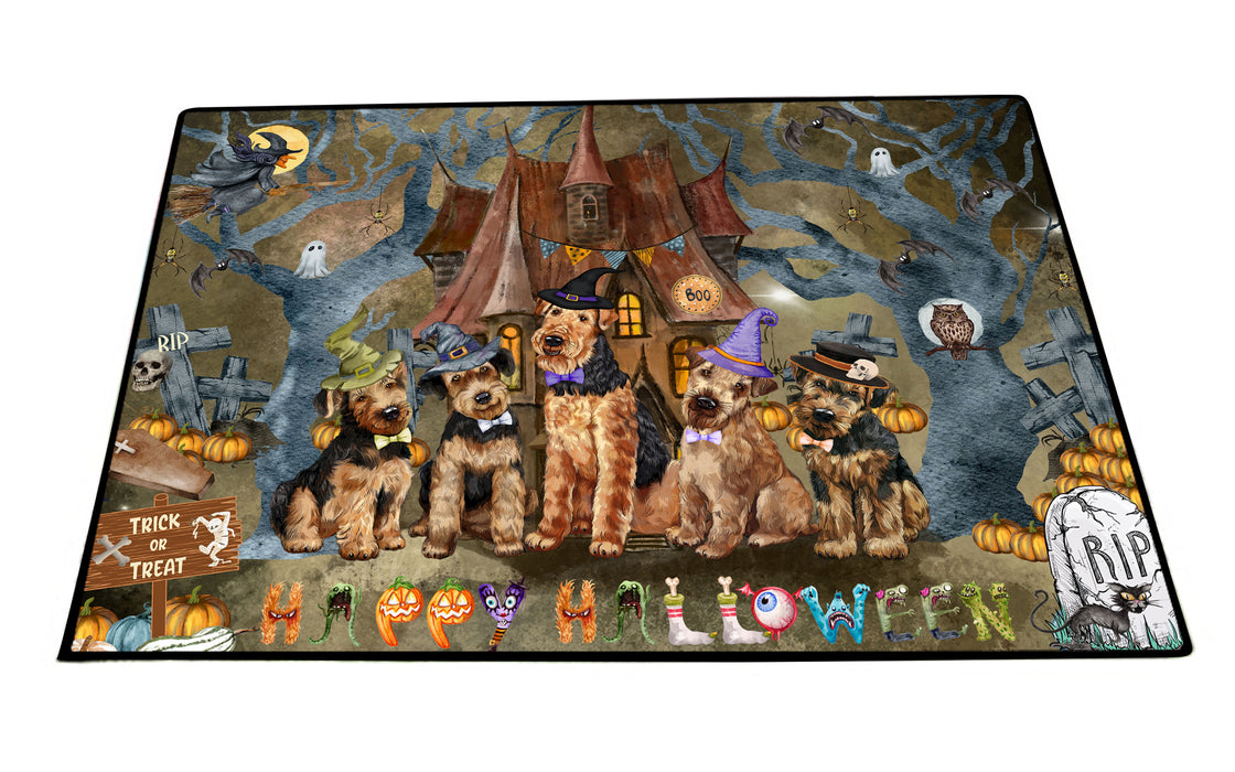 Airedale Terrier Floor Mats: Explore a Variety of Designs, Personalized, Custom, Halloween Anti-Slip Doormat for Indoor and Outdoor, Dog Gift for Pet Lovers