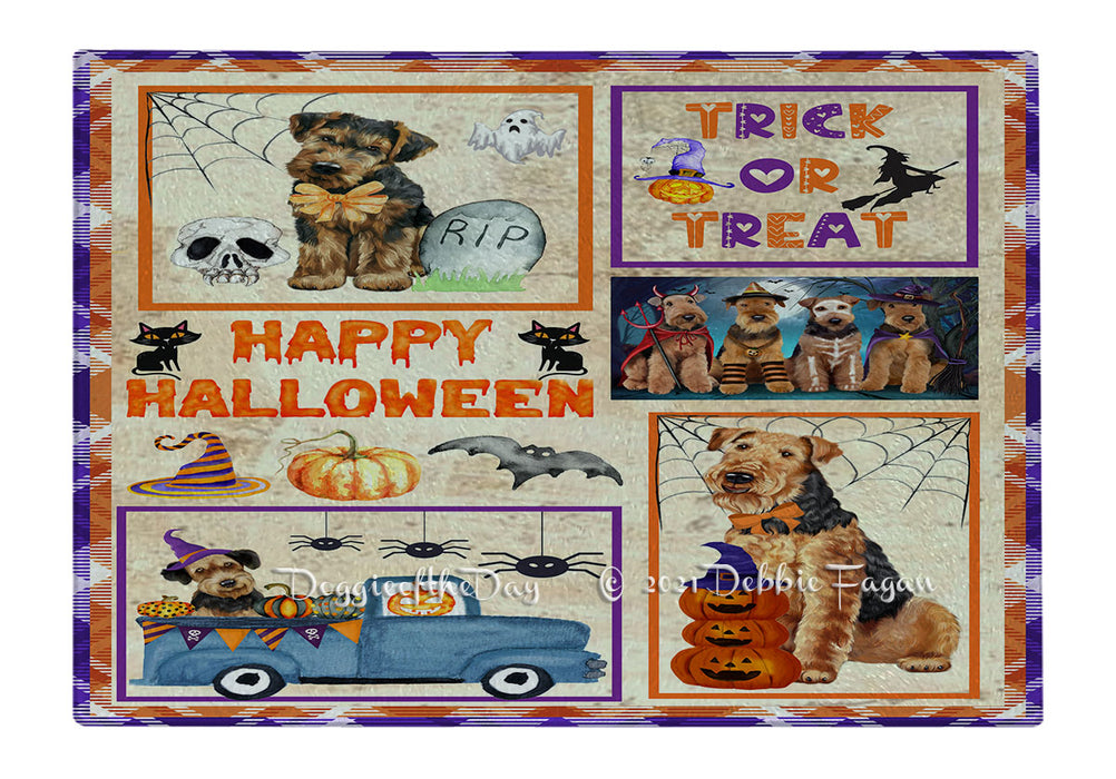 Happy Halloween Trick or Treat Afghan Hound Dogs Cutting Board - Easy Grip Non-Slip Dishwasher Safe Chopping Board Vegetables C79204