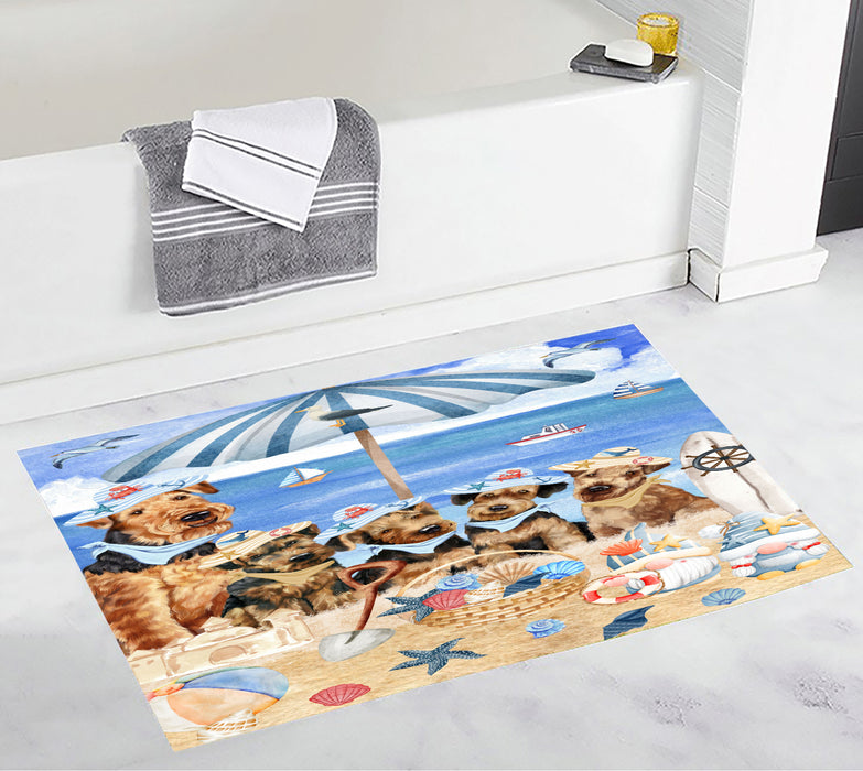 Airedale Terrier Bath Mat: Explore a Variety of Designs, Custom, Personalized, Non-Slip Bathroom Floor Rug Mats, Gift for Dog and Pet Lovers