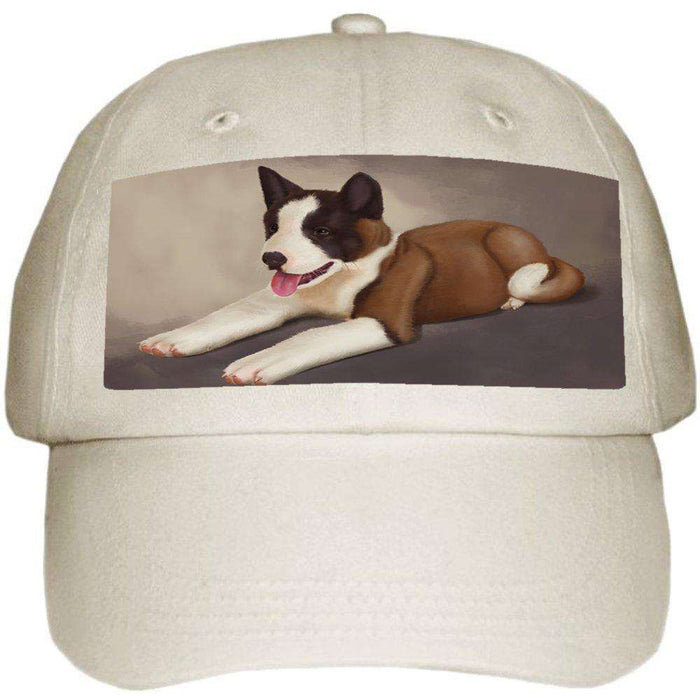 Akita Dog Ball Hat Cap Off White