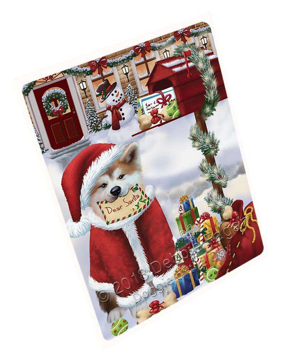 Akita Dog Dear Santa Letter Christmas Holiday Mailbox Large Refrigerator / Dishwasher Magnet RMAG81966