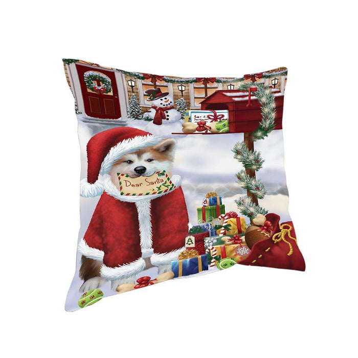 Akita Dog Dear Santa Letter Christmas Holiday Mailbox Pillow PIL70680