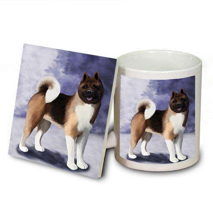 Akita Dog Mug and Coaster Set