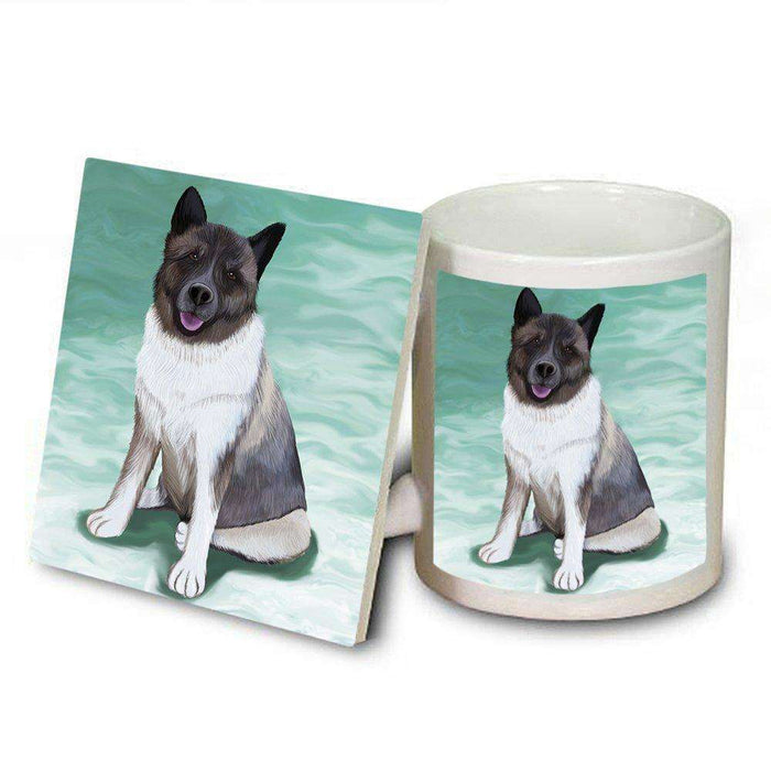 Akita Dog Mug and Coaster Set