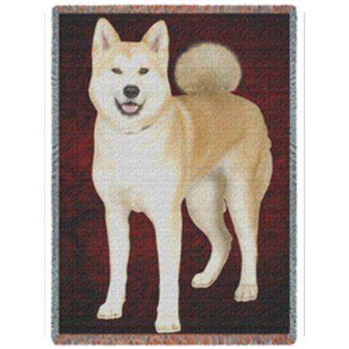 Akita Dog Woven Throw Blanket 54 x 38