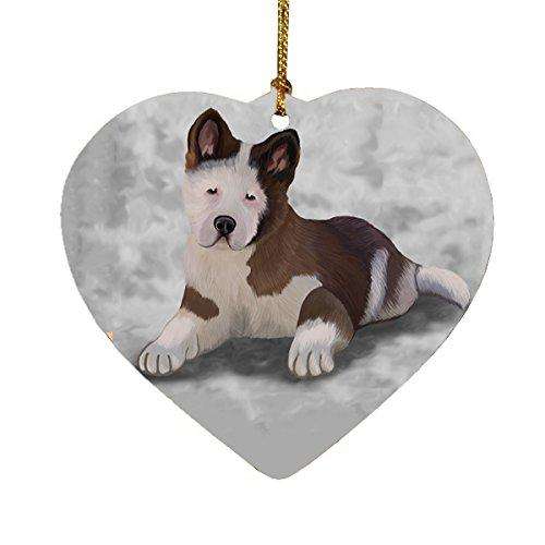 Akita Puppy Dog Heart Christmas Ornament
