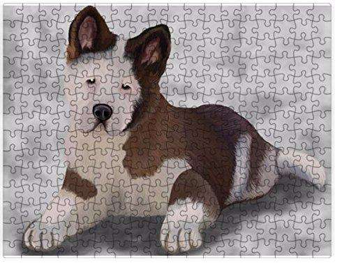 Akita Puppy Dog Puzzle with Photo Tin