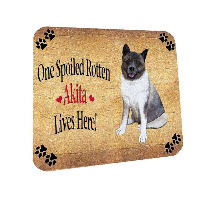 Akita Spoiled Rotten Dog Coasters Set of 4