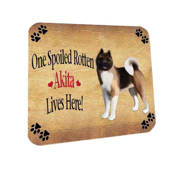 Akita Spoiled Rotten Dog Coasters Set of 4