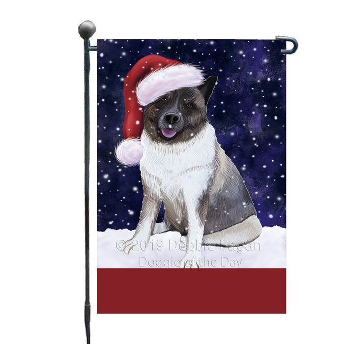 Personalized Let It Snow Happy Holidays Akita Dog Custom Garden Flags GFLG-DOTD-A62214