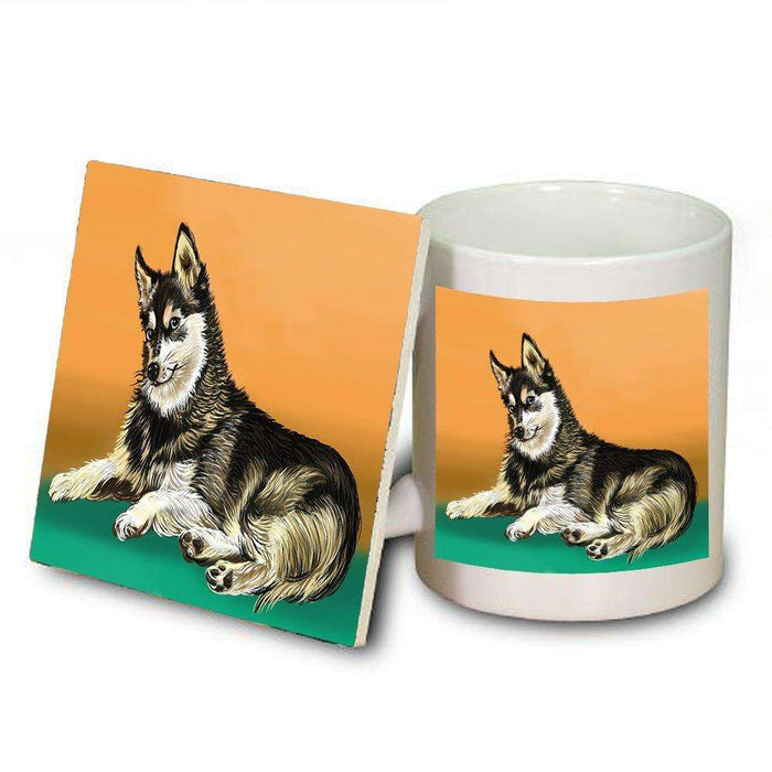 Alaskan Klee Kai Dog Mug and Coaster Set