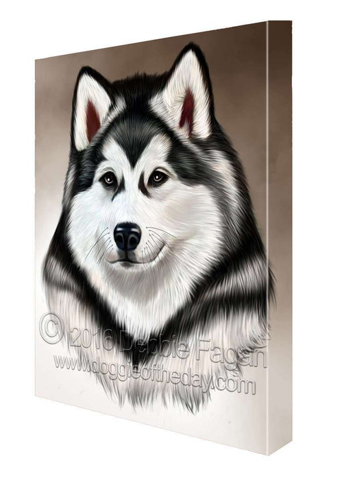 Alaskan Malamute Dog Art Portrait Print Canvas