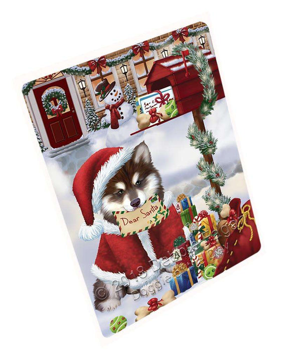 Alaskan Malamute Dog Dear Santa Letter Christmas Holiday Mailbox Large Refrigerator / Dishwasher Magnet RMAG84090