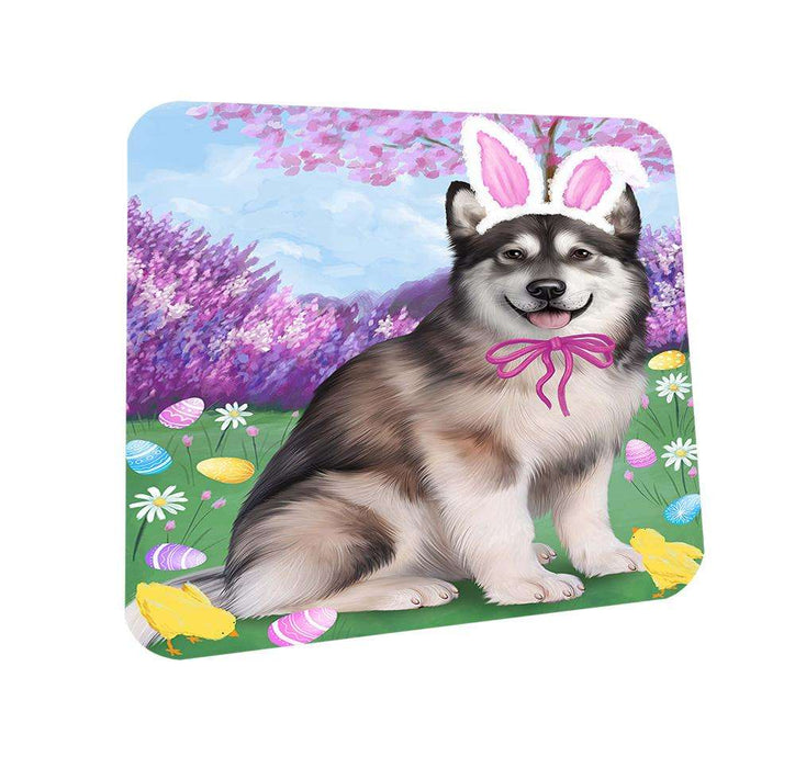 Alaskan Malamute Dog Easter Holiday Coasters Set of 4 CST48986