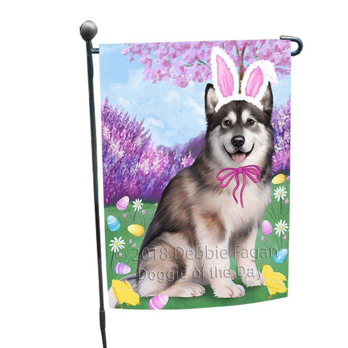 Alaskan Malamute Dog Easter Holiday Garden Flag GFLG48936