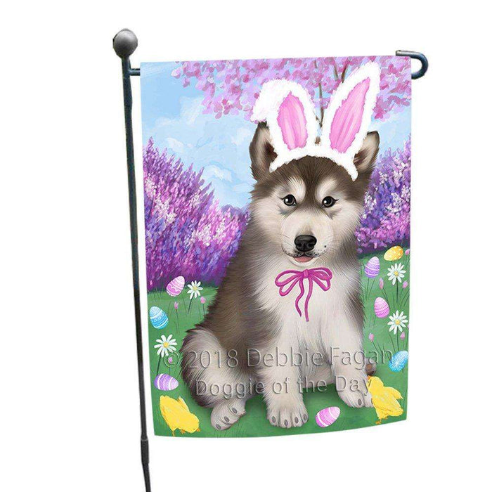 Alaskan Malamute Dog Easter Holiday Garden Flag GFLG48937