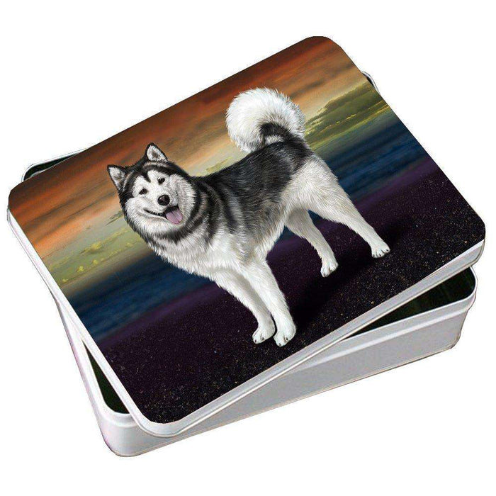 Alaskan Malamute Dog Photo Storage Tin