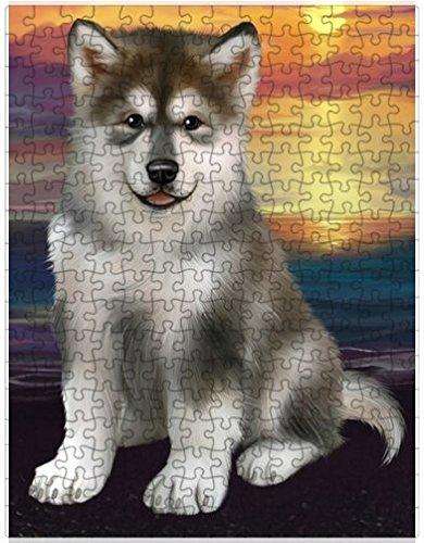 Alaskan Malamute Dog Puzzle with Photo Tin D622