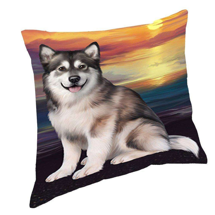 Alaskan Malamute Dog Throw Pillow D497