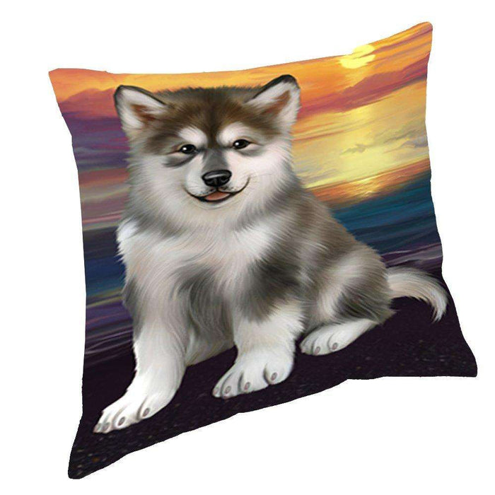 Alaskan Malamute Dog Throw Pillow D499