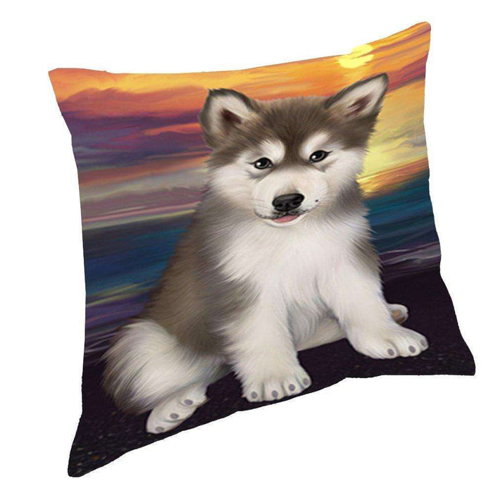 Alaskan Malamute Dog Throw Pillow D501