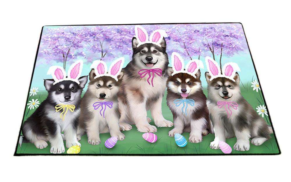 Alaskan Malamutes Dog Easter Holiday Floormat FLMS49533
