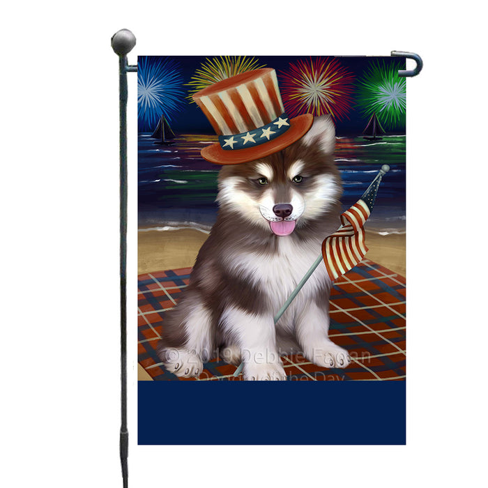 Personalized 4th of July Firework Alaskan Malamute Dog Custom Garden Flags GFLG-DOTD-A57723
