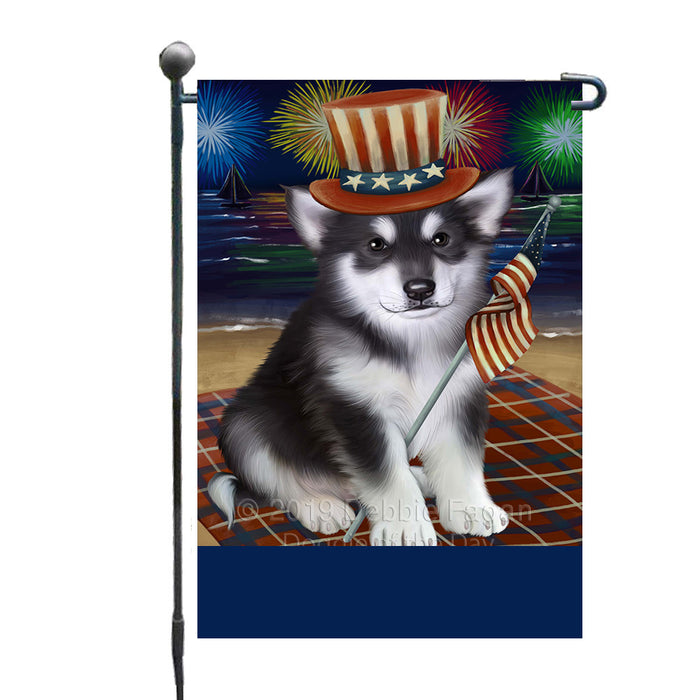 Personalized 4th of July Firework Alaskan Malamute Dog Custom Garden Flags GFLG-DOTD-A57724