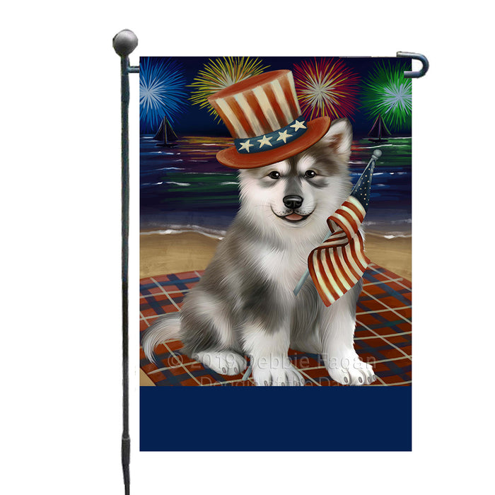 Personalized 4th of July Firework Alaskan Malamute Dog Custom Garden Flags GFLG-DOTD-A57725