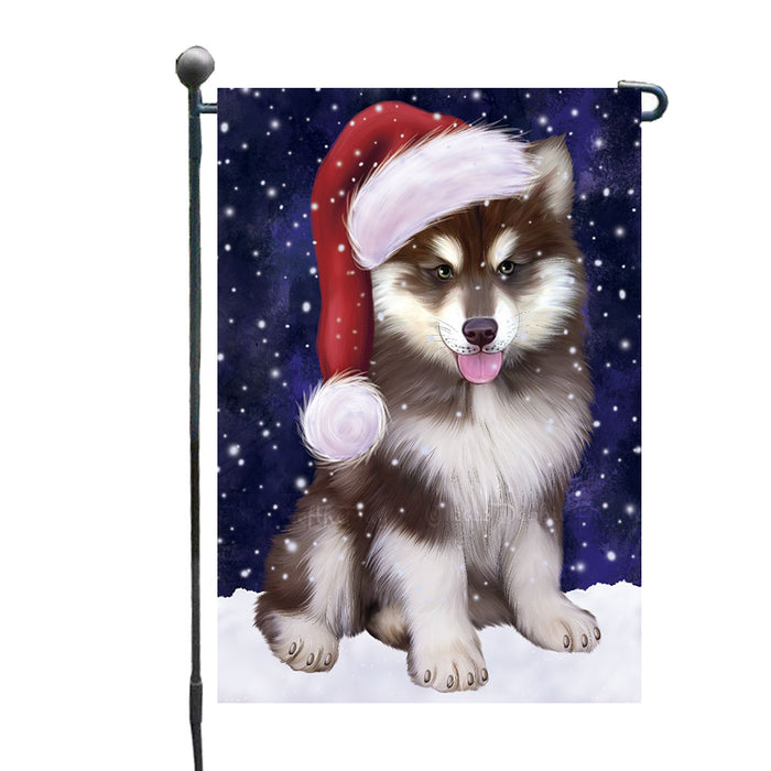 Christmas Let it Snow Alaskan Malamute Dog Garden Flags Outdoor Decor for Homes and Gardens Double Sided Garden Yard Spring Decorative Vertical Home Flags Garden Porch Lawn Flag for Decorations GFLG68717