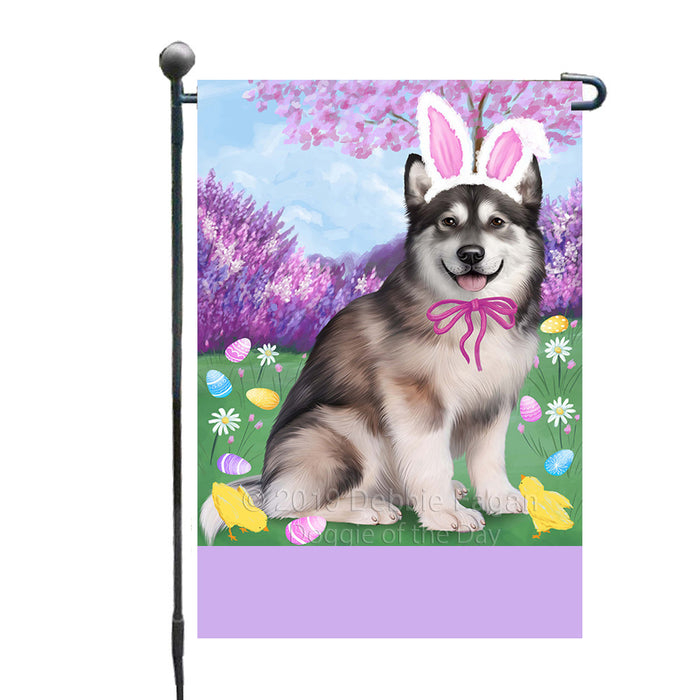 Personalized Easter Holiday Alaskan Malamute Dog Custom Garden Flags GFLG-DOTD-A58706