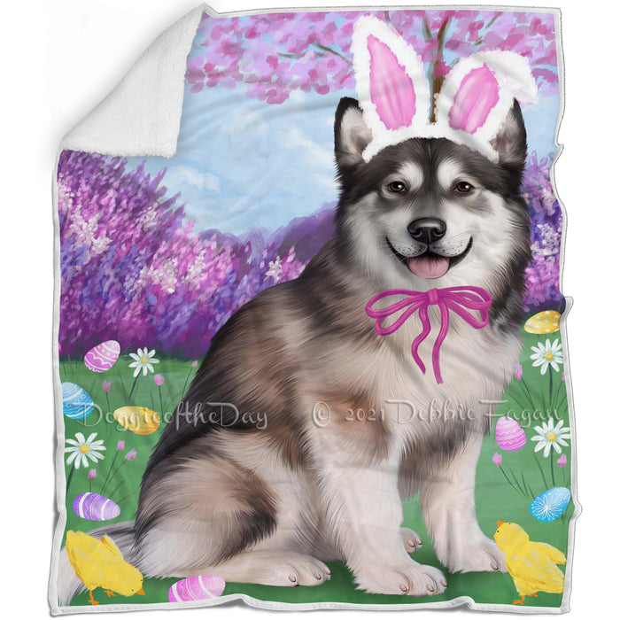 Alaskan Malamute Dog Easter Holiday Blanket BLNKT56847