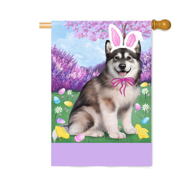 Personalized Easter Holiday Alaskan Malamute Dog Custom House Flag FLG-DOTD-A58762