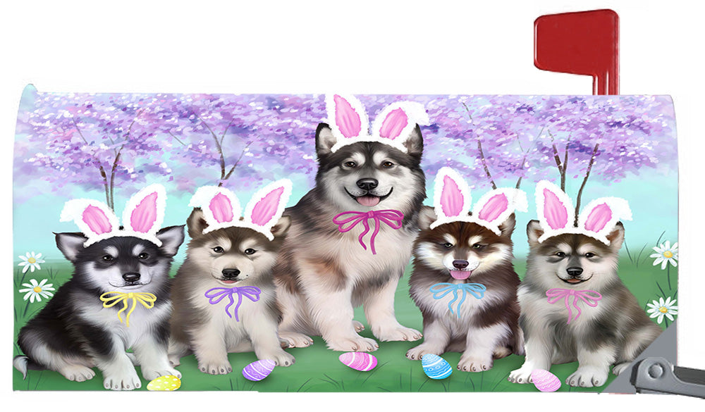 Easter Holidays Alaskan Malamute Dogs Magnetic Mailbox Cover MBC48369