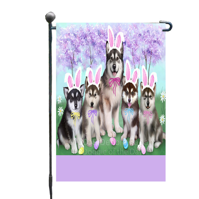 Personalized Easter Holiday Alaskan Malamute Dogs Custom Garden Flags GFLG-DOTD-A58707