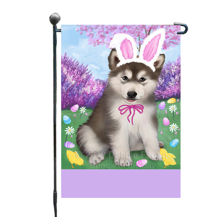 Personalized Easter Holiday Alaskan Malamute Dog Custom Garden Flags GFLG-DOTD-A58708