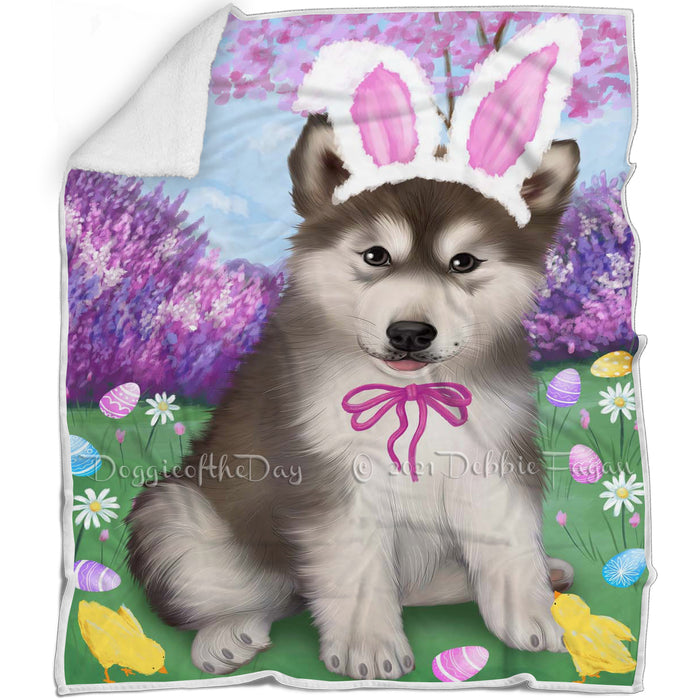 Alaskan Malamute Dog Easter Holiday Blanket BLNKT56856