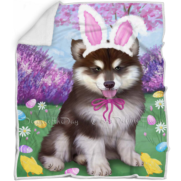 Alaskan Malamute Dog Easter Holiday Blanket BLNKT56865