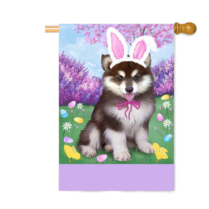 Personalized Easter Holiday Alaskan Malamute Dog Custom House Flag FLG-DOTD-A58765