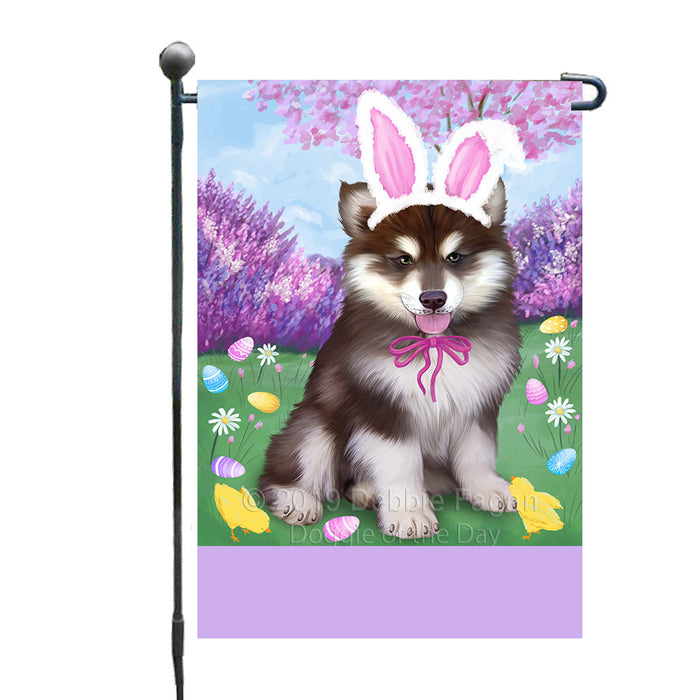 Personalized Easter Holiday Alaskan Malamute Dog Custom Garden Flags GFLG-DOTD-A58709